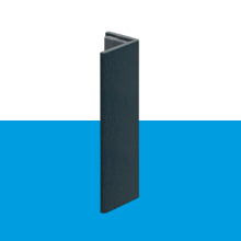 Eindprofiel 17 mm Keralit RAL 7016 antraciet lengte 400 cm Classic nerf type 2806 (bestelartikel)