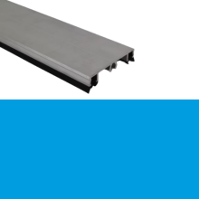 Afdekprofiel alu schroefbaar blank 301 cm polycarbonaat (bestelartikel)