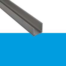 U profiel aflsuitprofiel 16 mm druprand Blank lengte 98 cm polycarbonaat (bestelartikel)