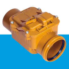 Ontstoppingsstuk 125 mm met RVS terugslagklep 1x manchet 1x spie(bestelartikel)