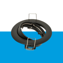 Inbouwspot kantelbaar Ø50mm lamp mat zwart exclusief fitting en lamp