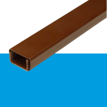 Kliklijst 20x10/15 bruin+tape 2 meter RAL8014