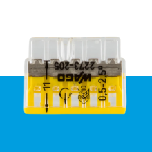 Wago 5v lasklem mini 5x0.5x2.5 verpakt per 20 stuks