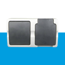 Wisselschakelaar + wandcontactdoos horizontaal Ratio waterdicht