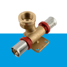 BONFIX Alu-pers muurpl. dubb. recht 16x1/2" bi.dr.x16mm 1st.