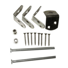 Uni-beslag t.b.v 1 betonpaal, RVS.