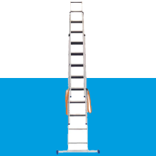3-delige Reformladder BASIC-line met rechte bomen 10 sporten (bestelartikel)