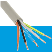 5x2.5 mm Grijze kabel YMVK - MB rol 50 meter