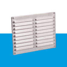 Nedco schoepenrooster met omgezette rand RVS 250x200 mm