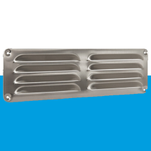 Nedco schoepenrooster met omgezette rand RVS 300x90 mm
