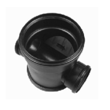 Erfscheidingsput met deksel 315 mm aansluiting 2 x 125 mm inclusief zwart deksel