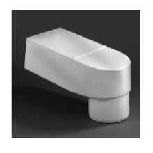 Stadsuitloop 6x10 cm 70/80 mm (wit)