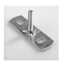 Muurplaat buitendraad met lasbout lang M6x25 mm