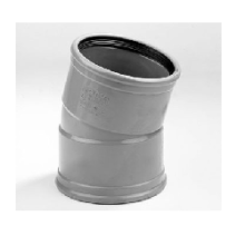 Bocht 125 mm 15 graden 2xmanchet