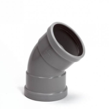 Bocht 200 mm 45 graden 2xmanchet (bestelartikel)