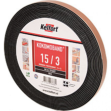 Kokomoband Kelfort zwart zelfklev. 15x15 mm 10 m1 (compriband)