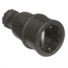 Contrastekker Rubber zwart