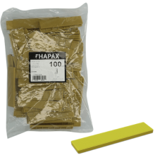HAPAX platte wiggen * 4x22,00x95 /100st (geel)