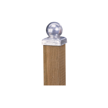 Paalornament bol op plaat 7 x 7 cm metaal verzinkt.