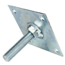 Hoogteverstelling voor betonpoer + plaat M16