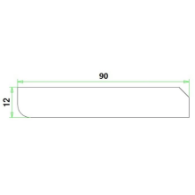 Greenline MDF Plint 12x90 mm FSC wit voorgelakt vochtwerend lengte 244 cm