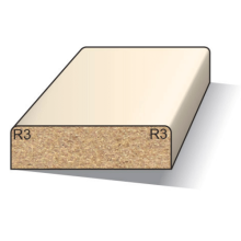 MDF Koplat recht 12x45 mm FSC wit lengte 244 cm