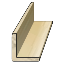 Grenen Hoeklat 28x28 mm PEFC 70% onbehandeld lengte 270 cm