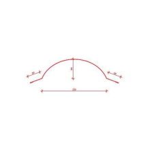Vorstpanprofielnok 230 cm Zwart (bestelartikel)