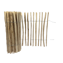 Schapenhek 105x460 cm kastanjehout 2 draads latafstand ca. 8 cm