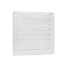 Nedco schoepenrooster aluminium met omgezette rand wit 160x160 mm