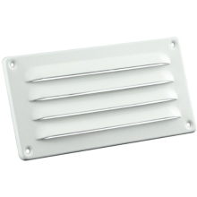 Nedco schoepenrooster aluminium met omgezette rand wit 180x90 mm