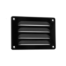 Nedco schoepenrooster aluminium met omgezette rand zwart 130x90 mm