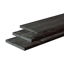 Douglas plank fijn bezaagd 22x200 mm zwart lengte 500 cm (bestelartikel)